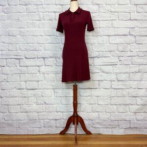 Refomation Wimbledon Garnet Ribbed Mini Dress